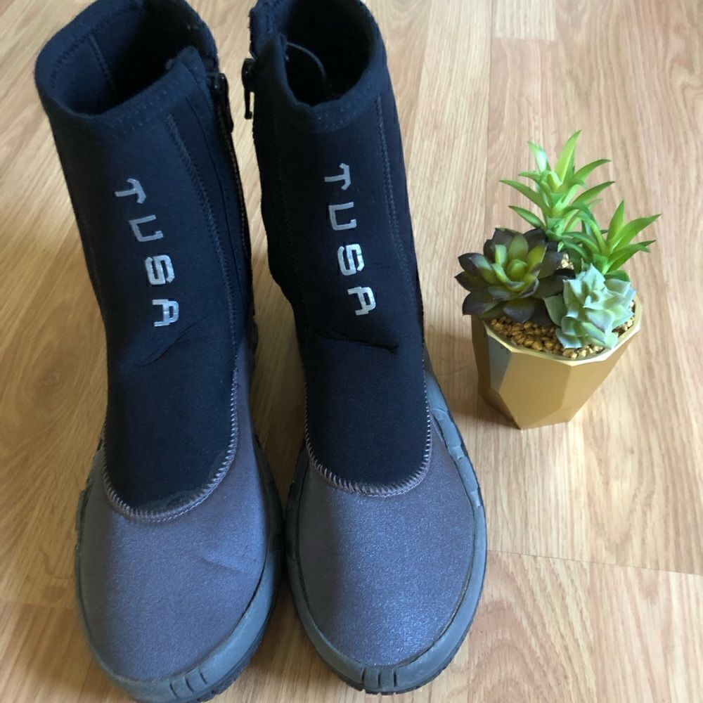 Tusa 5mm Imprex Neoprene Dive Boots Size: 13/48 XXXL Black/Gray